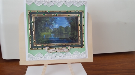 Pond and Trees Pyramage by Diane Carbis