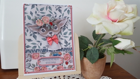 In the Woods Creatures Series - Card Topper - Deer by Diane Carbis