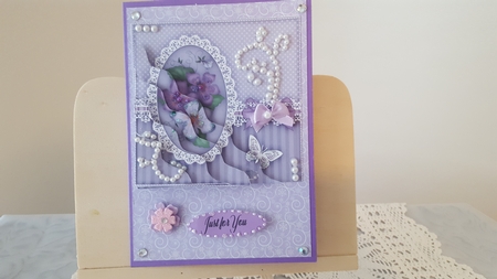A Touch of Elegance Flowers Pearls and Lace Wavey Corner Stacker by Diane Carbis