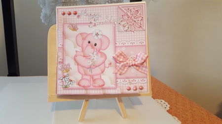 Lola Elephant & Lace Scalloped Corner Stacker by Diane Carbis