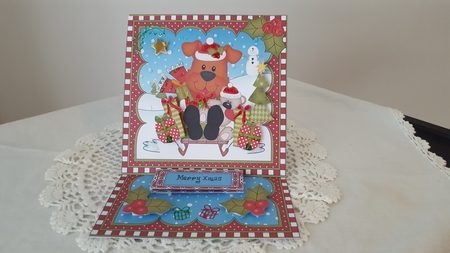 3D Easel Card Mini Kit - Little Dog Rusty by Diane Carbis
