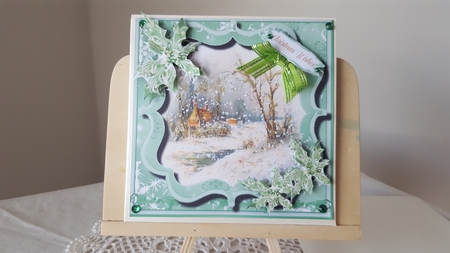 Beautiful Sage  Christmas Bracket by Diane Carbis