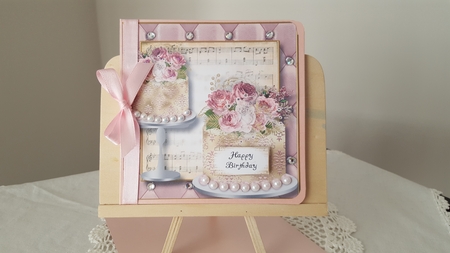 Beautiful Blush & Gold Cakes 2 8x8 by Diane Carbis