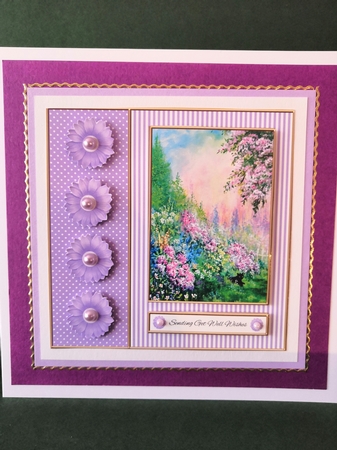 Kitten in the garden - Get Well Topper - Card Two by Diane Dawson