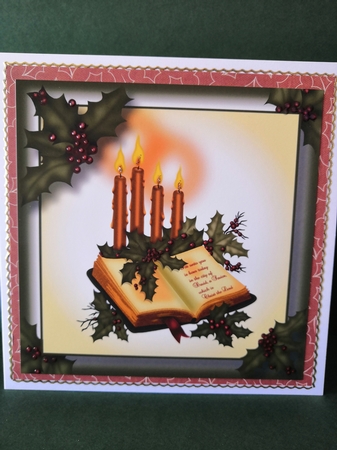 The Christmas Book & Candle 8x8 by Diane Dawson