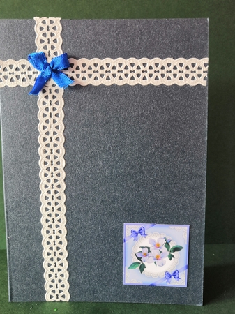 Clematis and Lace - Scalloped Corner Stacker by Diane Dawson