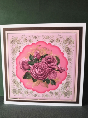 3 Scalloped roses card fronts/toppers 1 by Diane Dawson
