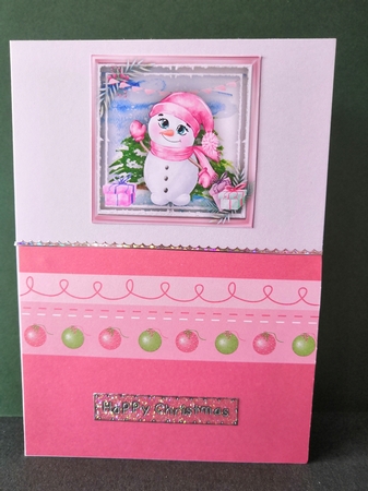 Jolly Snowman , Pink by Diane Dawson