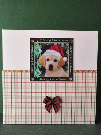 3 Cute Christmas pup with hat card fronts/toppers by Diane Dawson