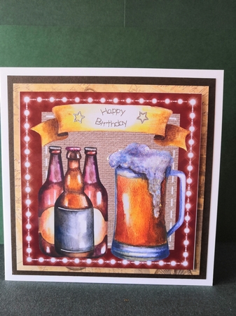 3 Birthday beers card fronts/toppers by Diane Dawson