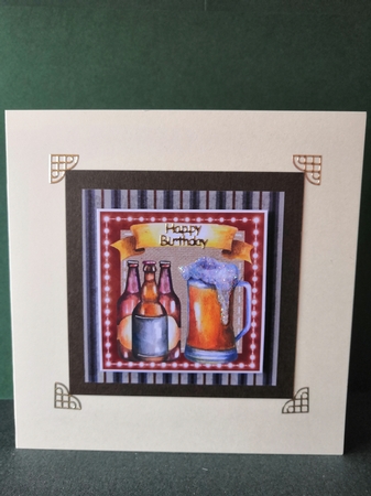 3 Birthday beers card fronts/toppers by Diane Dawson
