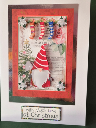 Christmas Decoupage Nordic Gnome Topper 5 by Diane Dawson