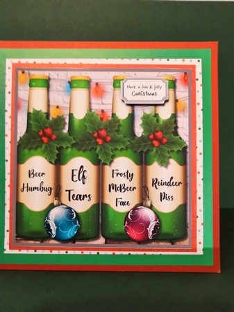 Funny Christmas Beer by Diane Dawson