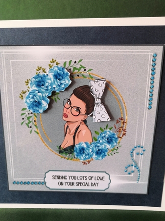 Lady in blue - birthday by Diane Dawson
