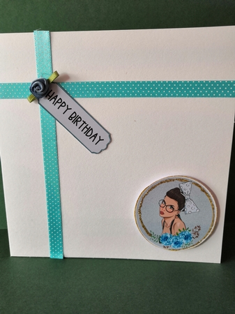 Lady in blue - birthday by Diane Dawson