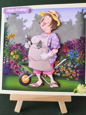 Gardening Dudess 3 8x8 Quick Card by Diane Dawson
