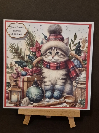 10 8x8 Christmas Cats card fronts JPEG format by Diane Dawson