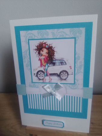 Fashion & Cars Card Front 7x5 by Diane Dawson