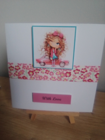 Fashion & Cars Card Front 7x5 by Diane Dawson