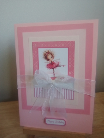 My Little Ballerina Card Front 7x5 by Diane Dawson