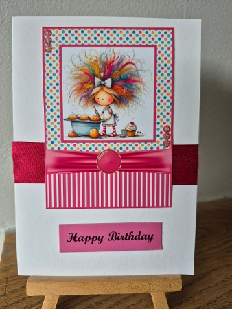 Little Miss Baker Card Front 5x7 by Diane Dawson