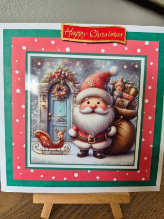 green christmas santa by Diane Dawson