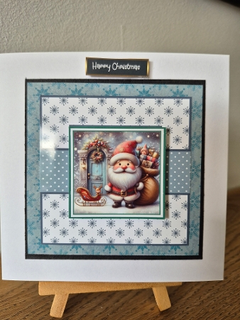 green christmas santa by Diane Dawson