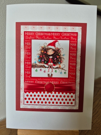 Christmas Fairies Card Front 5x7 by Diane Dawson