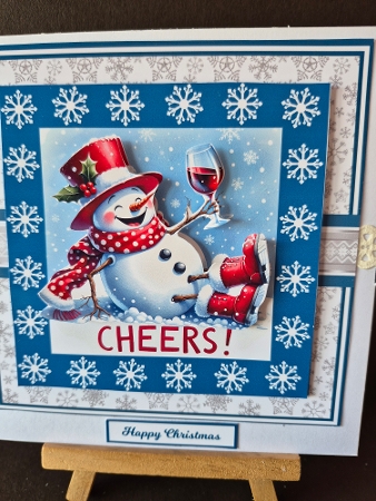 8x8 VERY MERRY SNOWMAN request by Diane Dawson