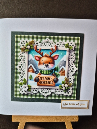 Joly reindeer CARD FRONTS by Diane Dawson