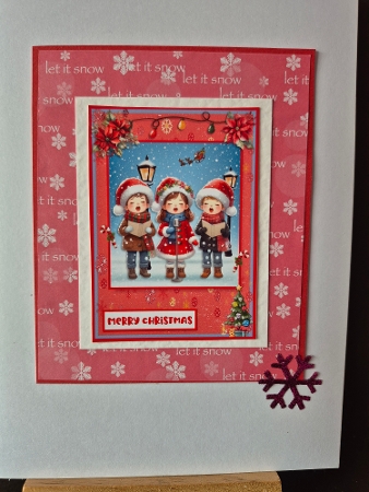 Christmas carol singers greeting card by Diane Dawson