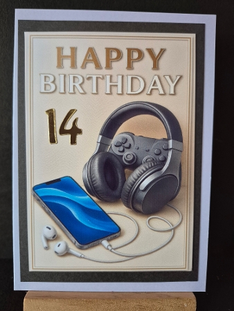 Gamers Gear Birthday A4 by Diane Dawson