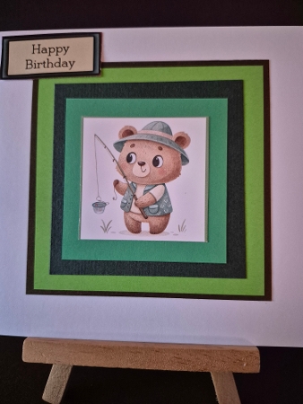 Fishing Bear Mini Kit 6x6 (4) by Diane Dawson