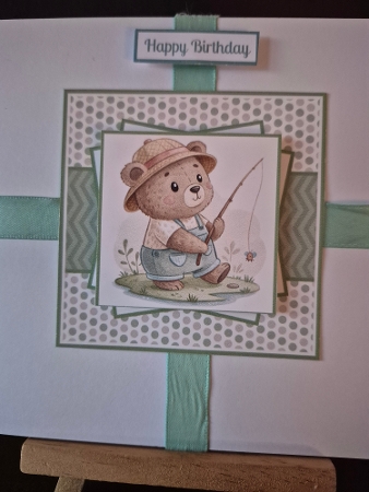 Fishing Bear Mini Kit 6x6 (4) by Diane Dawson