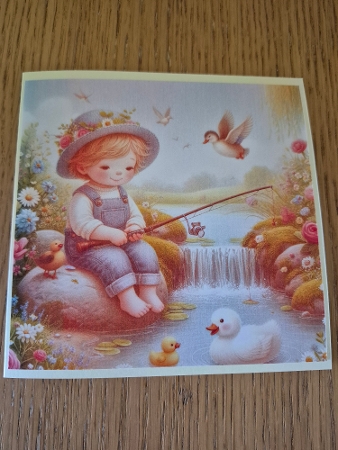 Fishing by the Pond by Diane Dawson