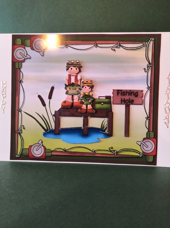 Gone Fishing Card Front by Diane Dawson