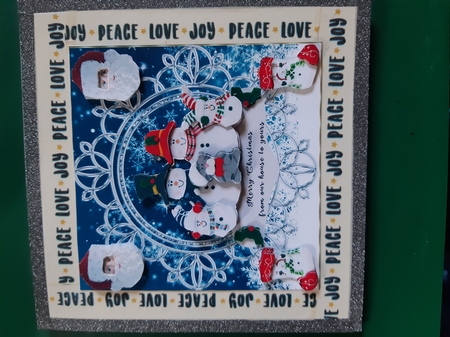 Christmas from our house to yours approx. 7 x 7inches by Diane Gray