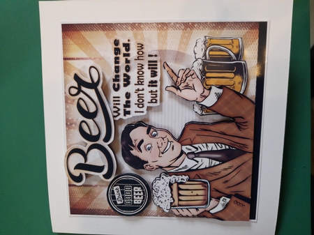 Vintage Man with Beer Humor Mini Kit by Diane Gray