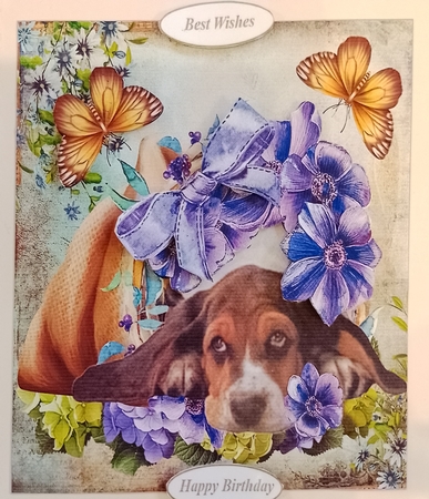 Hiding Within the Flowers Topper with Decoupage by Diane Gray