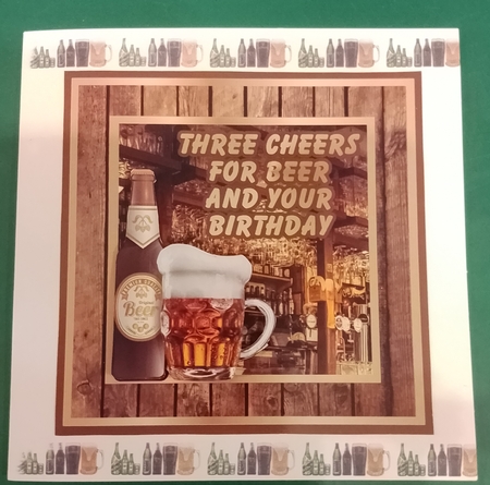 Beer decoupage mini kit & - male birthday / fathers day by Diane Gray