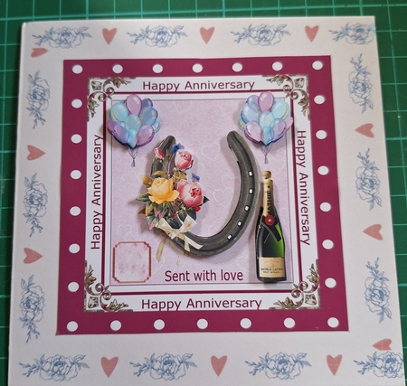 HAPPY ANNIVERSARY WITH CHAMPAGNE by Diane Gray