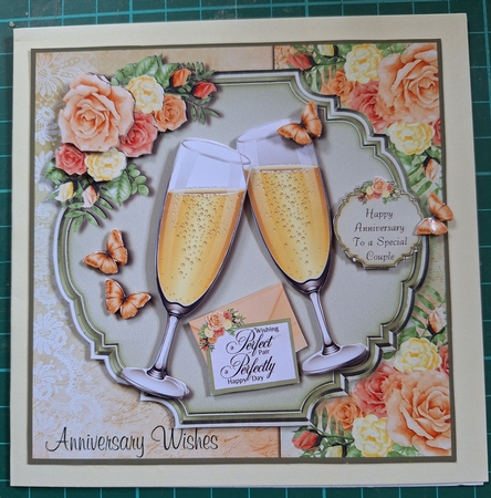 Wedding Anniversary in Peach and Green by Diane Gray