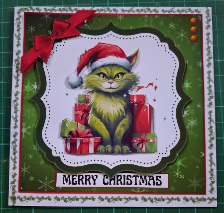 Grinch Cat Christmas Mini Kit by Diane Gray