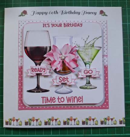 7x7 Birthday wine choice of two mini kit by Diane Gray