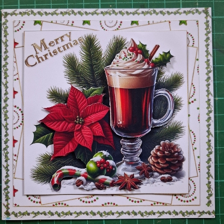 7x7 Irish coffee Christmas choice of four mini kit by Diane Gray