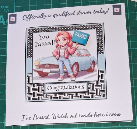 You Passed! Female Driving Test Congratulations Card by Diane Gray