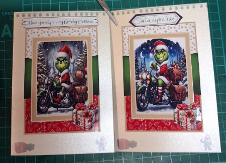 Grinch Santa Bike - 5x7 Mini Kit by Diane Gray