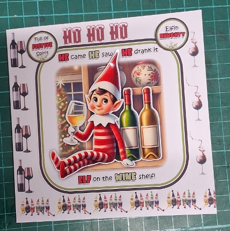 Elf On The Wine Shelf Mini Kit by Diane Gray