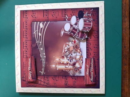 Have a Musical Christmas Drum Card Topper by Diane Gray