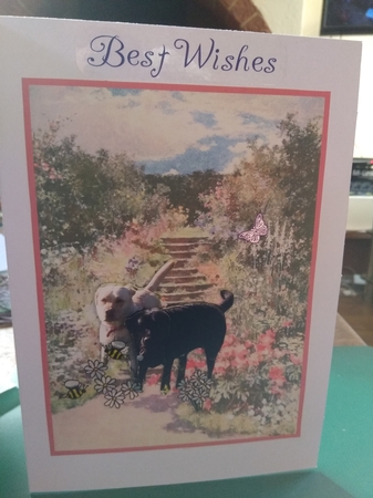 Garden Steps Floral Background by Diane Gray